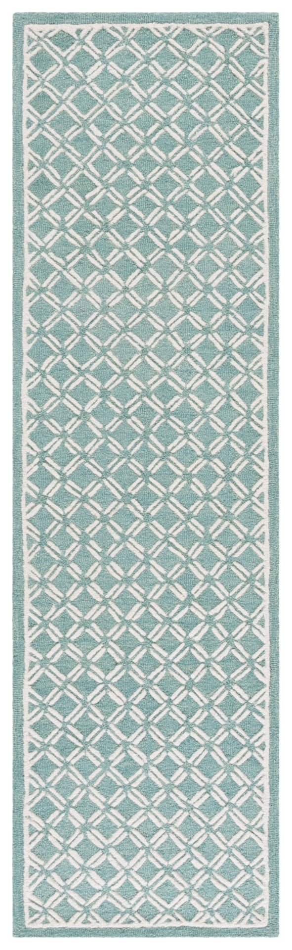 Safavieh Genre Luxurious Hand-tufted Area Rug With Diamond Trellis Pattern For Elegant Home Decor Solutions Green ,Ivory 80% Wool & 20% Cotton Gre350y-6