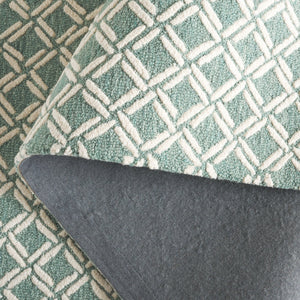 Safavieh Genre Hand-tufted Runner Rug With Geometric Design - Luxurious Wool And Cotton For Timeless Elegance Green ,Ivory 80% Wool & 20% Cotton Gre350y-5