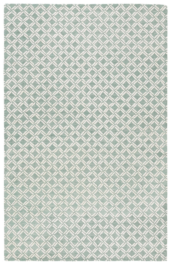 Safavieh Genre Hand-tufted Runner Rug With Geometric Design - Luxurious Wool And Cotton For Timeless Elegance Green ,Ivory 80% Wool & 20% Cotton Gre350y-5