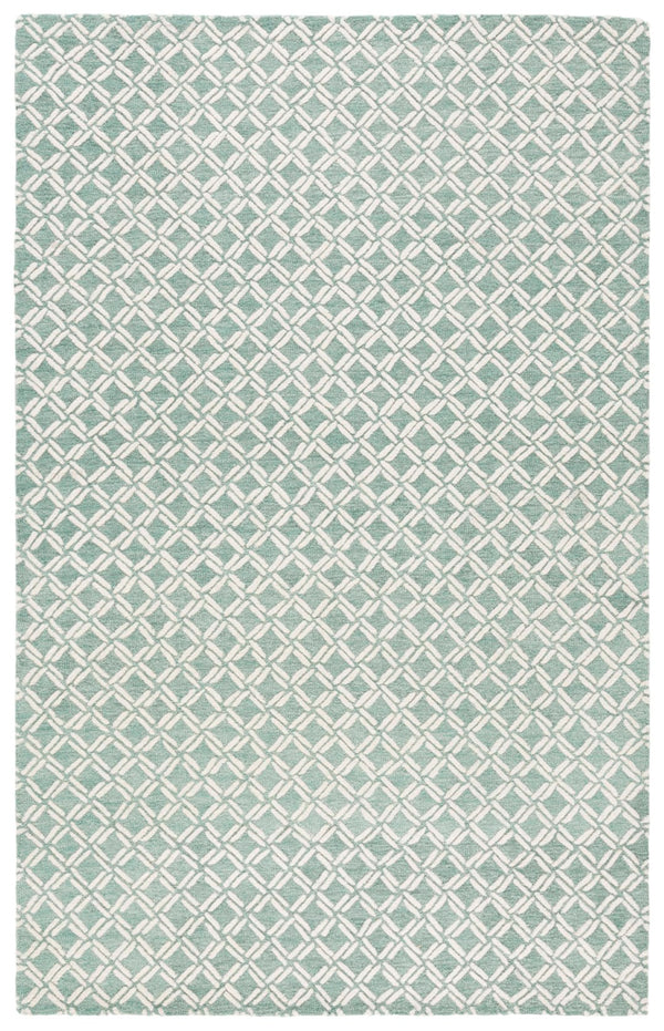 Safavieh Genre Luxurious Hand-tufted Area Rug With Diamond Trellis Pattern For Elegant Home Decor Solutions Green ,Ivory 80% Wool & 20% Cotton Gre350y-6