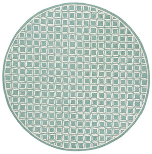 Safavieh Genre Luxurious Hand-tufted Area Rug With Diamond Trellis Pattern For Elegant Home Decor Solutions Green ,Ivory 80% Wool & 20% Cotton Gre350y-6