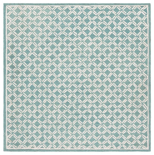Safavieh Genre Hand-tufted Runner Rug With Geometric Design - Luxurious Wool And Cotton For Timeless Elegance Green ,Ivory 80% Wool & 20% Cotton Gre350y-6sq