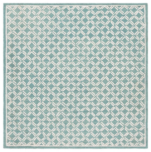 Safavieh Genre Luxurious Hand-tufted Area Rug With Diamond Trellis Pattern For Elegant Home Decor Solutions Green ,Ivory 80% Wool & 20% Cotton Gre350y-6
