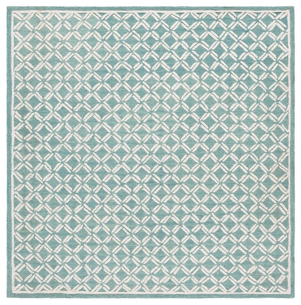 Safavieh Genre Luxurious Hand-tufted Area Rug With Diamond Trellis Pattern For Elegant Home Decor Solutions Green ,Ivory 80% Wool & 20% Cotton Gre350y-6