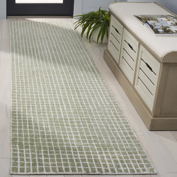 Safavieh Genre Elegant Hand-tufted Runner Rug In Soft Green And Ivory For Timeless Home Decor Style Green ,Ivory 80% Wool & 20% Cotton Gre351y-28