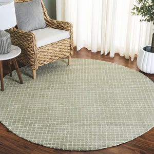 Safavieh Genre Elegant Hand-tufted Runner Rug In Soft Green And Ivory For Timeless Home Decor Style Green ,Ivory 80% Wool & 20% Cotton Gre351y-6r