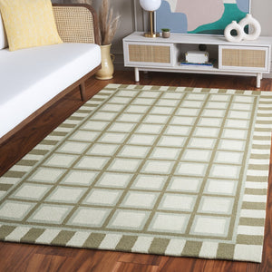 Safavieh Genre 402y Green Ivory Green ,Ivory 80% Wool,20% Cotton Gre402y-6
