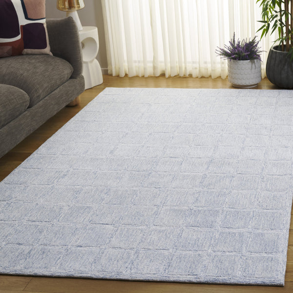 Safavieh Genre Handwoven Ivory Runner Rug - Luxurious 2x8' Design To Elevate Your Home Decor With Elegance Light Blue ,Beige 80% Wool 20% Cotton Gre451l-5