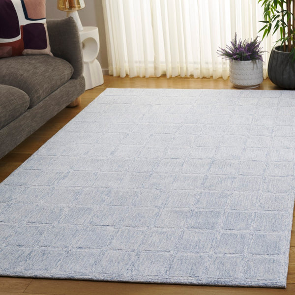 Safavieh Genre Ivory Handwoven Area Rug - Artisanal Craftsmanship For A Cozy And Sophisticated Home Decor Light Blue ,Beige 80% Wool 20% Cotton Gre451l-3