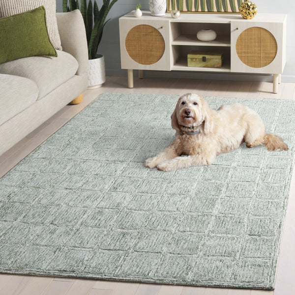 Safavieh Genre Ivory Handwoven Area Rug - Artisanal Craftsmanship For A Cozy And Sophisticated Home Decor Green ,Ivory 80% Wool 20% Cotton Gre451y-6