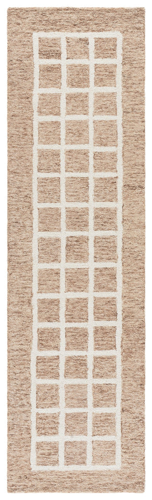 Safavieh Genre Hand‑Tufted Beige & Ivory Area Rug — Wool‑Cotton Blend, Subtle Geometric Pattern, Crafted India 6'-0" x 6'-0" GRE452B-6SQ