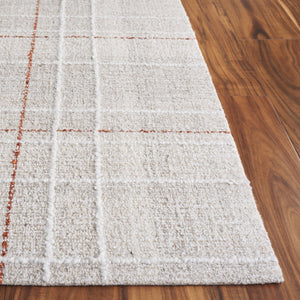 Safavieh Genre Elegant Hand-tufted Area Rug For Living Space | Soft Wool Blend In Warm Tones, 5x8 Ft Beige ,Rust 80% Wool,20% Cotton Gre503b-5