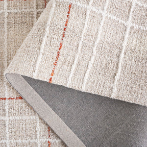 Safavieh Genre Elegant Hand-tufted Runner Rug - Warm And Sophisticated Design For Modern Home Decor Beige ,Rust 80% Wool,20% Cotton Gre503b-6sq