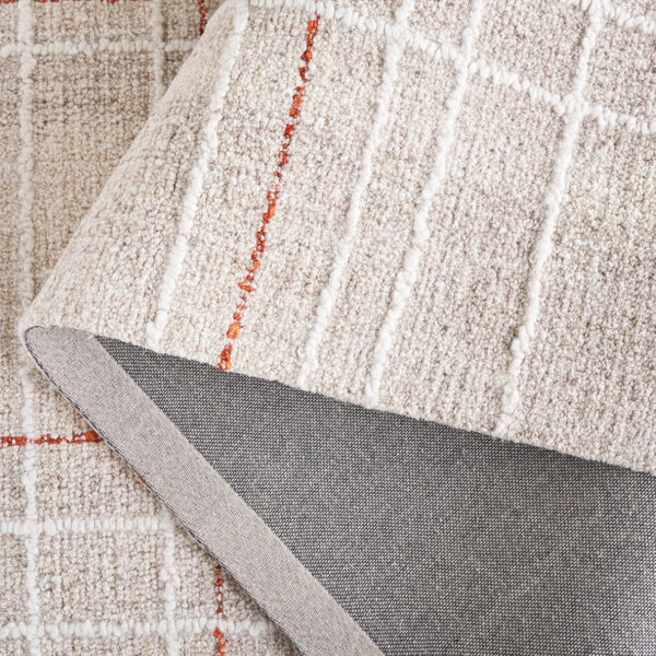 Safavieh Genre Elegant Hand-tufted Runner Rug - Warm And Sophisticated Design For Modern Home Decor Beige ,Rust 80% Wool,20% Cotton Gre503b-6sq