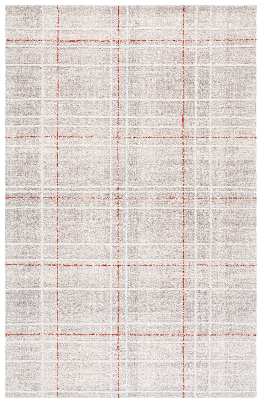 Safavieh Genre Elegant Hand-tufted Area Rug For Living Space | Soft Wool Blend In Warm Tones, 5x8 Ft Beige ,Rust 80% Wool,20% Cotton Gre503b-5