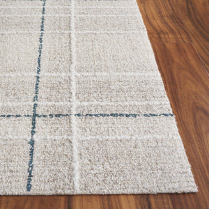 Safavieh Genre Elegant Hand-tufted Area Rug For Living Space | Soft Wool Blend In Warm Tones, 5x8 Ft Beige ,Blue 80% Wool,20% Cotton Gre503m-5