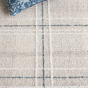 Safavieh Genre Elegant Hand-tufted Area Rug For Living Space | Soft Wool Blend In Warm Tones, 5x8 Ft Beige ,Blue 80% Wool,20% Cotton Gre503m-5