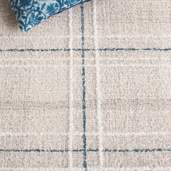 Safavieh Genre Elegant Hand-tufted Runner Rug - Warm And Sophisticated Design For Modern Home Decor Beige ,Blue 80% Wool,20% Cotton Gre503m-6r