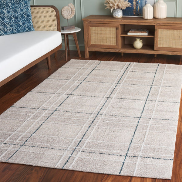 Safavieh Genre Elegant Hand-tufted Runner Rug - Warm And Sophisticated Design For Modern Home Decor Beige ,Blue 80% Wool,20% Cotton Gre503m-6r