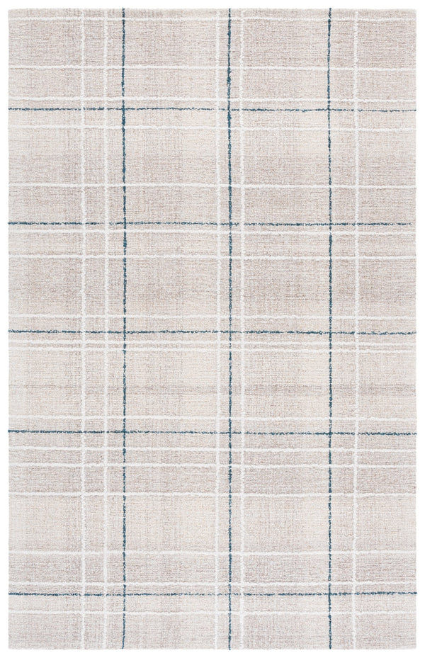 Safavieh Genre Elegant Hand-tufted Area Rug For Living Space | Soft Wool Blend In Warm Tones, 5x8 Ft Beige ,Blue 80% Wool,20% Cotton Gre503m-5