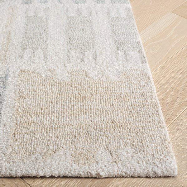 Safavieh Genre 504b Beige Grey Area Rug - 5'0" X 8'0" Hand-tufted Wool Blend For Modern Home Elegance Beige ,Grey 80% Wool,20% Cotton Gre504b-5