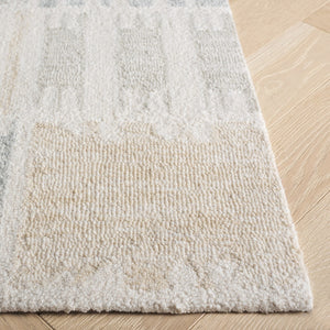 Safavieh Genre Modern Style Runner Rug - Elegant Hand-tufted Wool Blend For Hallway And Home Décor Beige ,Grey 80% Wool,20% Cotton Gre504b-6sq