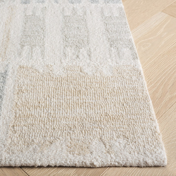 Safavieh Genre Modern Style Runner Rug - Elegant Hand-tufted Wool Blend For Hallway And Home Décor Beige ,Grey 80% Wool,20% Cotton Gre504b-6sq
