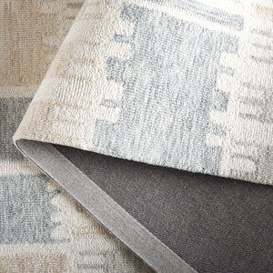 Safavieh Genre Modern Style Runner Rug - Elegant Hand-tufted Wool Blend For Hallway And Home Décor Beige ,Grey 80% Wool,20% Cotton Gre504b-6sq