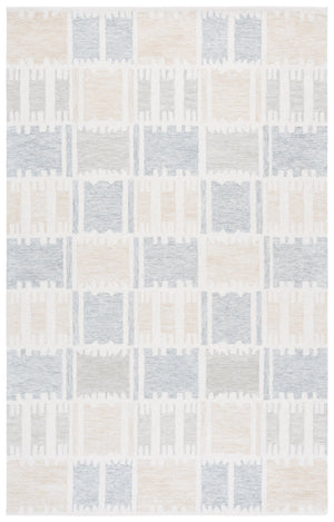 Safavieh Genre 504b Beige Grey Area Rug - 5'0" X 8'0" Hand-tufted Wool Blend For Modern Home Elegance Beige ,Grey 80% Wool,20% Cotton Gre504b-5