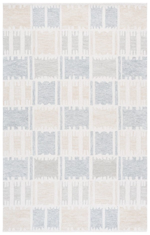 Safavieh Genre Modern Style Runner Rug - Elegant Hand-tufted Wool Blend For Hallway And Home Décor Beige ,Grey 80% Wool,20% Cotton Gre504b-6sq