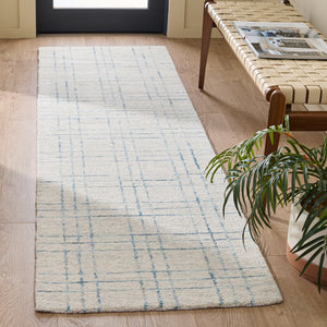 Safavieh Genre Hand-Tufted Ivory Grey Wool Rug - Minimalist Neutral Design, Soft 3/8" Pile, Durable Cozy Texture 5'-0" x 8'-0" GRE551F-5