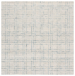 Safavieh Genre Hand‑Tufted Ivory & Grey Area Rug - Low‑Pile Wool‑Cotton Blend, Modern Minimalist Foundation For Living Spaces 6'-0" x 6'-0" GRE551F-6SQ