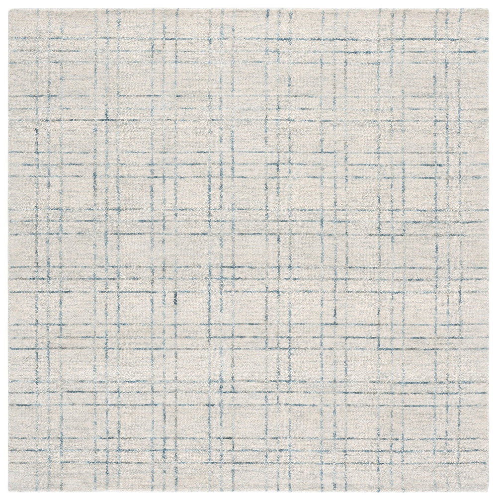 Safavieh Genre Hand‑Tufted Ivory & Grey Area Rug — 80% Wool 20% Cotton Low‑Pile Modern Minimalist Centerpiece 9'-0" x 12'-0" GRE551F-9
