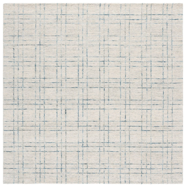 Safavieh Genre Hand-Tufted Round Rug Ivory Grey — Wool-Cotton Blend, Low-Profile Comfort, Minimalist Elegance 6'-0" x 6'-0" GRE551F-6R