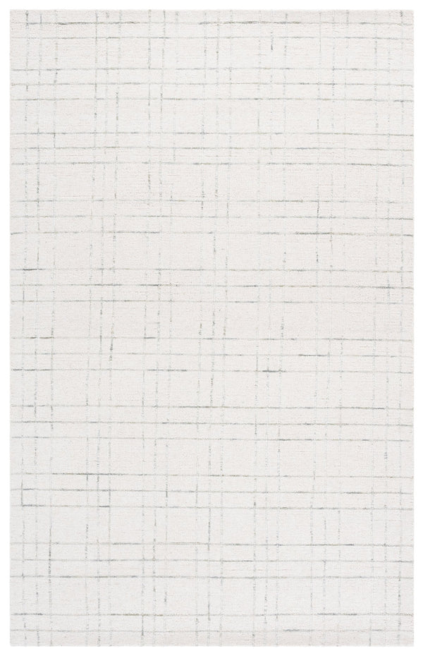 Safavieh Genre Hand-Tufted Ivory And Light Sage Area Rug — Wool-Cotton Low Pile, Subtle Texture & Modern Calm (4X6) 4'-0" x 6'-0" GRE551W-4