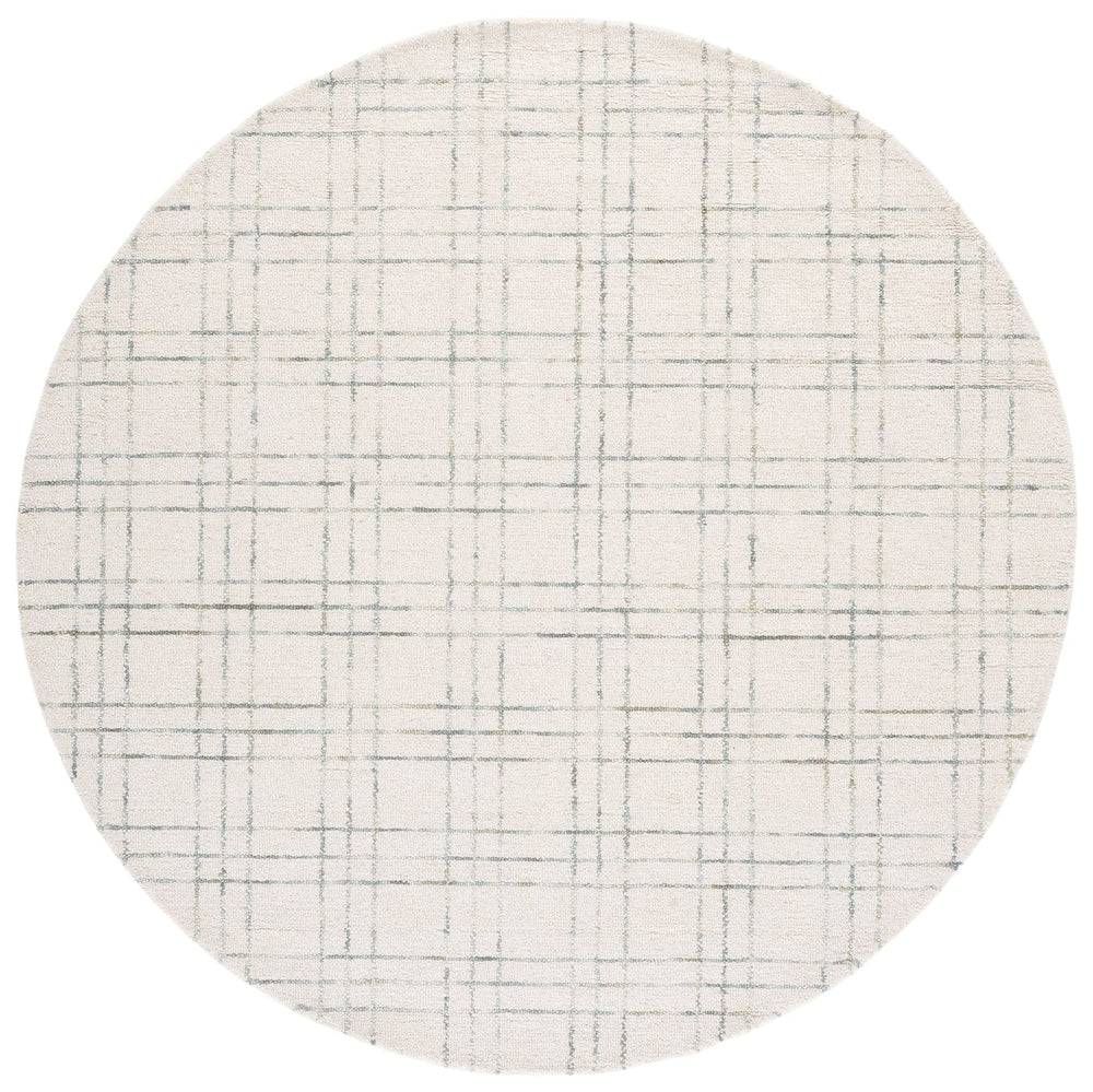 Safavieh Genre Hand-Tufted Ivory And Light Sage Rug 8X10 Wool-Cotton Blend Low Profile Durable Elegance 9'-0" x 12'-0" GRE551W-9