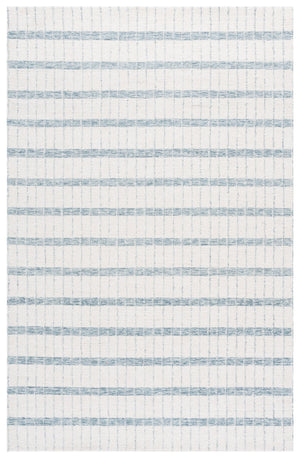 Safavieh Genre Ivory Blue Hand-Tufted Runner Rug — 80% Wool 20% Cotton, Low-Profile Plush For Hallways 2'-3" x 8'-0" GRE552A-28