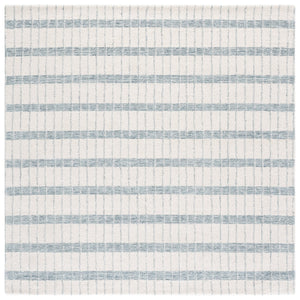 Safavieh Genre Hand-Tufted Ivory And Blue Area Rug, 8X10 Large Rectangle, Wool-Cotton Blend, Low-Profile Elegance 8'-0" x 10'-0" GRE552A-8