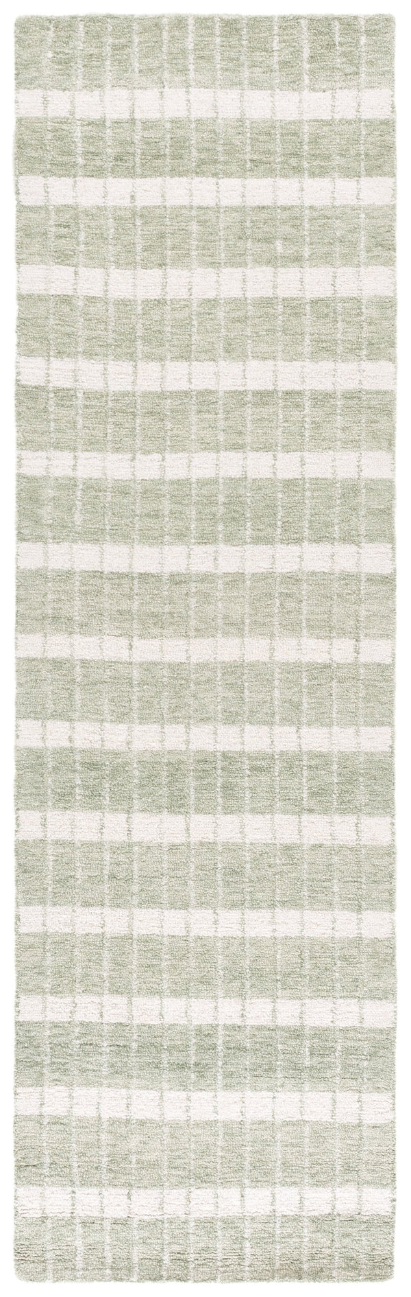 Safavieh Genre Hand-Tufted Green And Ivory Square Rug — Wool-Cotton Blend, Low-Profile, Modern Coastal Anchor 6'-0" x 6'-0" GRE552Y-6SQ