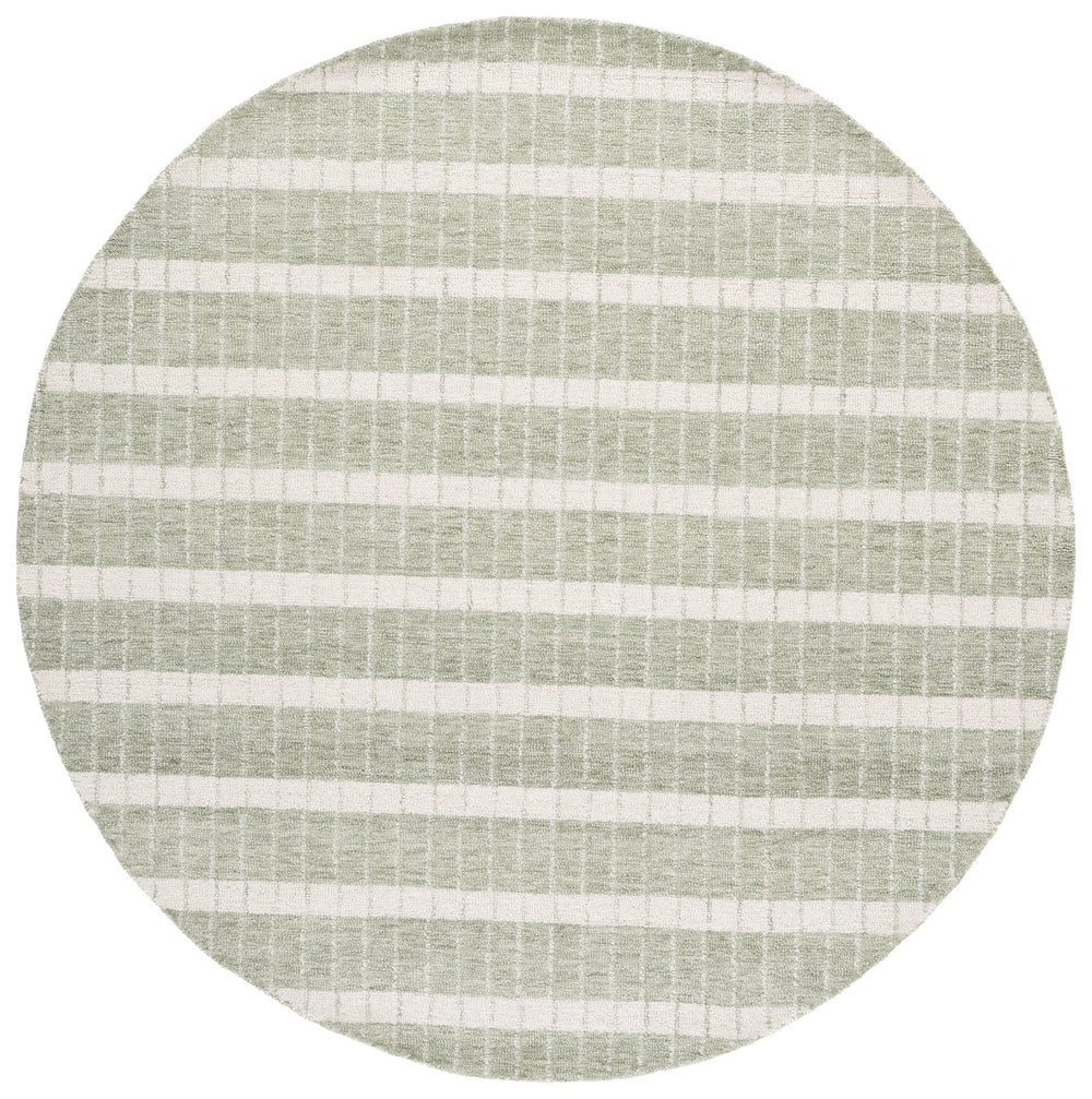 Safavieh Genre Hand-Tufted Wool-Cotton Area Rug In Soothing Green & Ivory — Low-Profile, Durable Comfort 4'-0" x 6'-0" GRE552Y-4