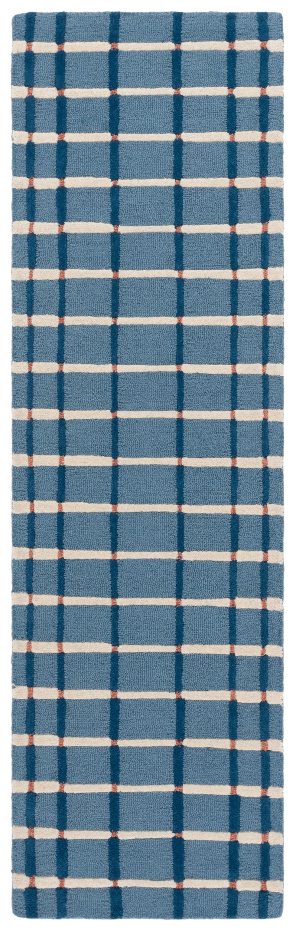 Safavieh Genre Handtufted Round Area Rug In Calming Blue & Ivory — Soft Wool-Cotton Blend, Low-Profile Elegance 8'-0" x 8'-0" GRE602M-8R