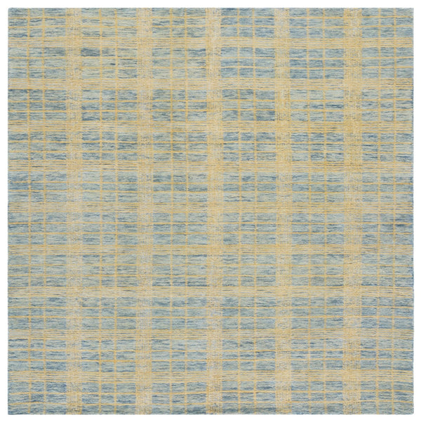 Safavieh Genre Hand Tufted Wool And Cotton Runner Rug – Luxurious Comfort And Elegant Design For Your Home Blue ,Ivory 80% Wool & 20% Cotton Gre701m-6sq