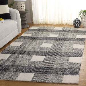 Safavieh Genre Hand-Tufted Ivory & Black Geometric Rug — Wool-Cotton Plush Square Accent For Modern Homes 6'-0" x 6'-0" GRE702Z-6SQ