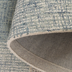 Safavieh Genre Hand-Tufted Ivory And Blue Runner Rug — Wool-Cotton Blend, Low Profile, Modern Hallway Accent 2'-3" x 8'-0" GRE703M-28