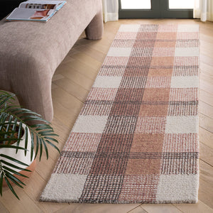 Safavieh Genre Hand-Tufted Round Rug Ivory & Red — Wool-Cotton Blend, Low-Profile 3/8" Pile, Crafted In India 6'-0" x 6'-0" GRE704Q-6R