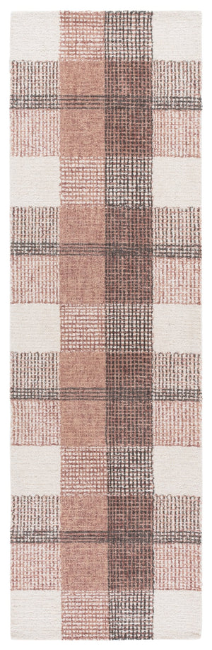 Safavieh Genre Hand-Tufted Wool-Cotton Area Rug In Ivory And Red With Subtle Grid Motif, Low-Pile Comfort, Durable Style 9'-0" x 12'-0" GRE704Q-9