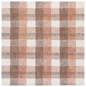 Safavieh Genre Hand-Tufted Wool-Cotton Area Rug In Ivory And Red With Subtle Grid Motif, Low-Pile Comfort, Durable Style 9'-0" x 12'-0" GRE704Q-9