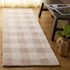 Safavieh Genre Hand-Tufted Beige Ivory Area Rug With Subtle Geometric Pattern, Wool-Cotton Blend Comfort And Durability 3'-0" x 5'-0" GRE801B-3