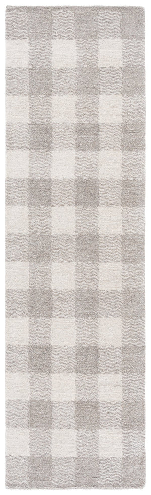 Safavieh Genre Hand-tufted Runner Rug In Elegant Grey And Ivory – Luxurious Comfort For Modern Spaces Grey ,Ivory 80% Wool,18% Cotton,2% Man Made Fiber Gre801f-28