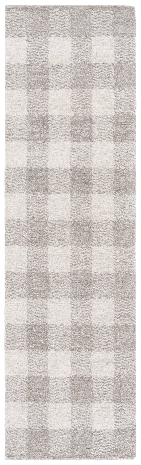 Safavieh Genre Hand-tufted Runner Rug In Elegant Grey And Ivory – Luxurious Comfort For Modern Spaces Grey ,Ivory 80% Wool,18% Cotton,2% Man Made Fiber Gre801f-28